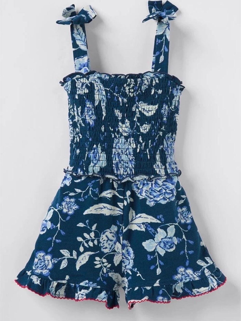 Matilda Jane Navy Blue Floral Smocked Romper